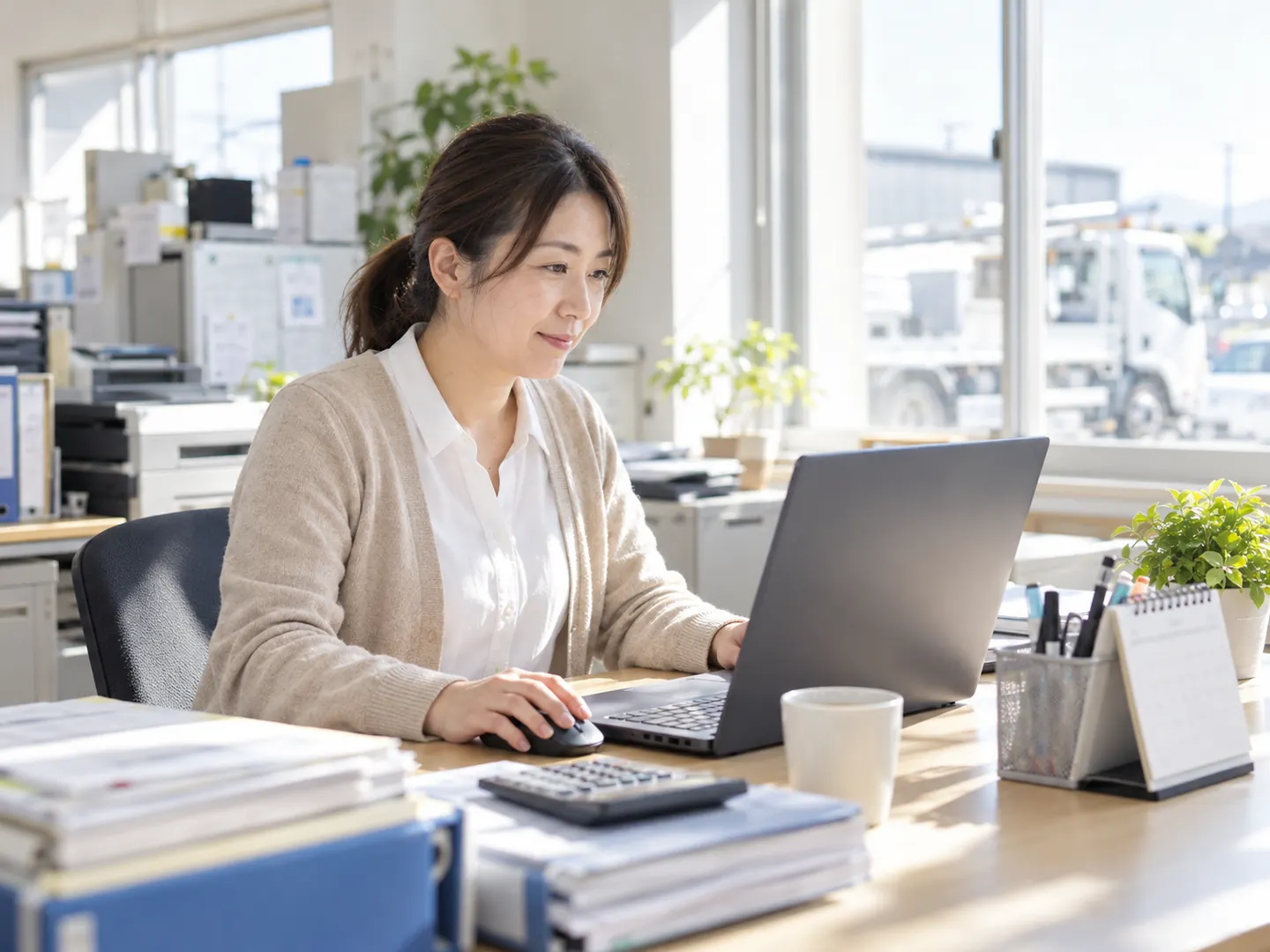 事務所のPCで給与画面